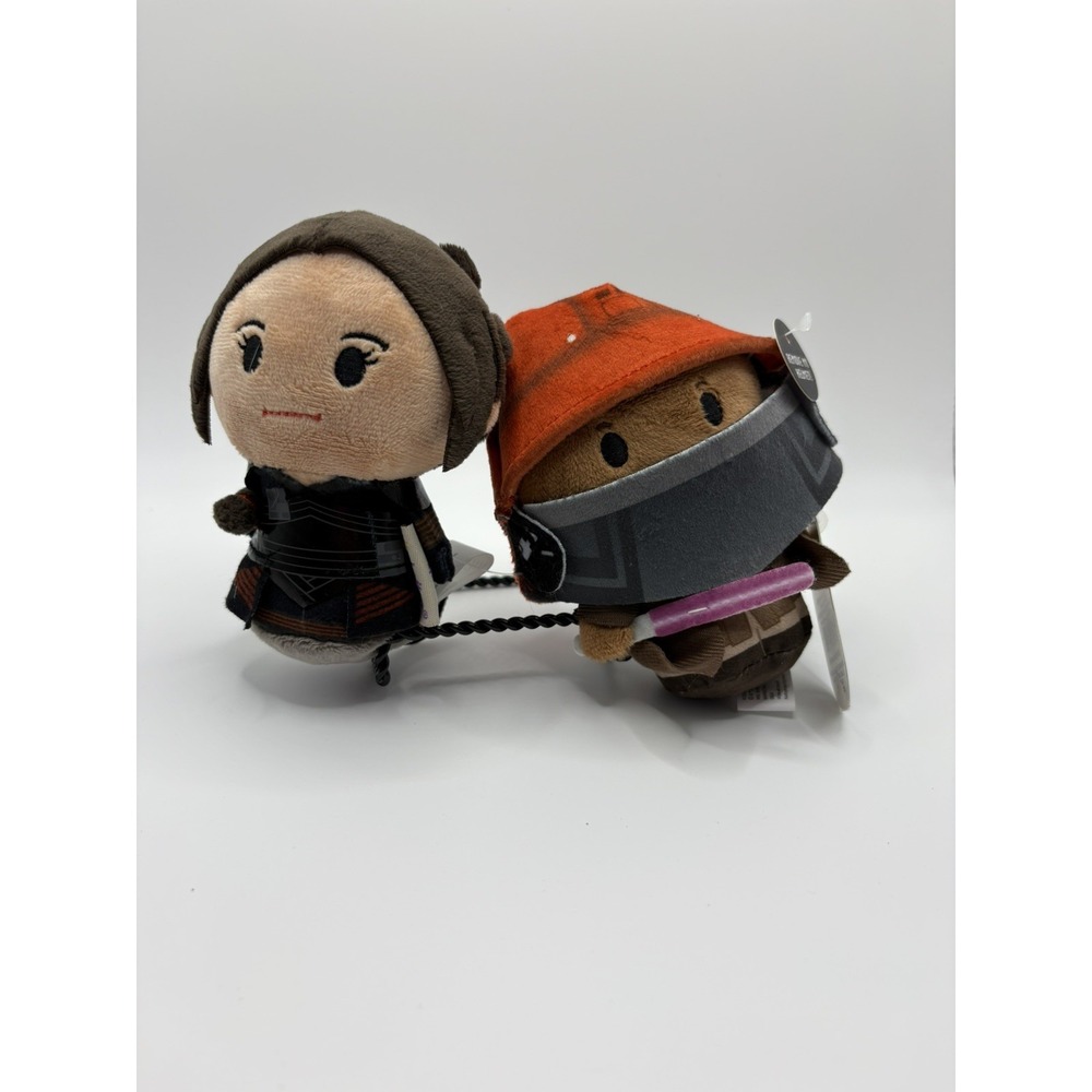 Hallmark Itty Bittys Star Wars Mace Windu Fennec Shand,Book-Boba Fett 4" Plushes